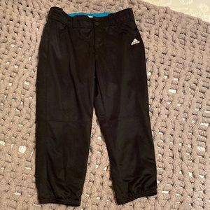 Girls Adidas Capri Softball Pants
